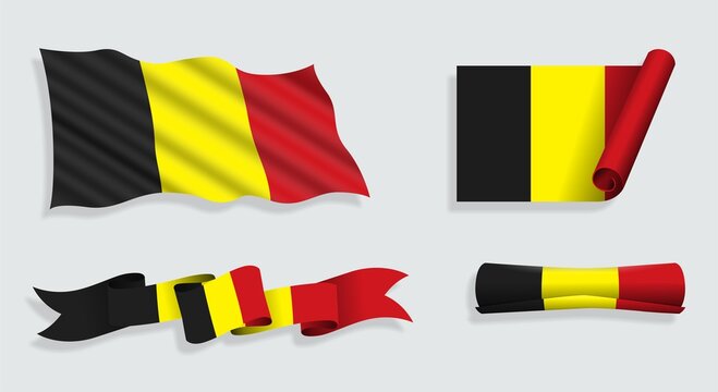 Belgium flag set