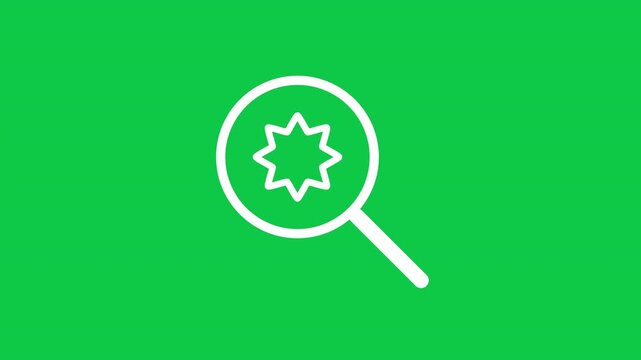 Search Engine Optimization Seo Cogwheel Magnifier Animation on Green Screen