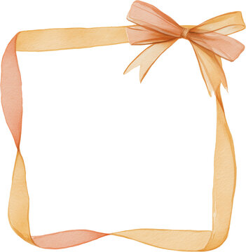 square frame with ribbon bow