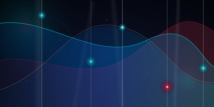 Abstract digital wave science technology data visualization background on transparent background