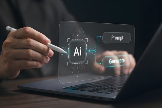 Artificial Intelligence Interface with Prompt and Generate Options