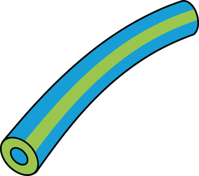 Blue and green swimming pool noodle water toy illustration