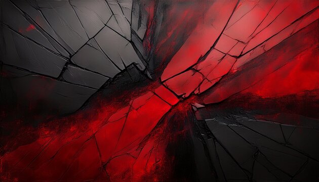 striking grungy backdrop in black and red with bold central fissure feature