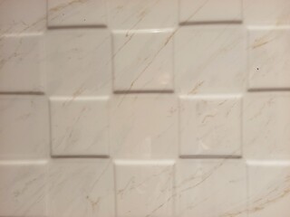 3D geometric white marble texture wall tiles background
