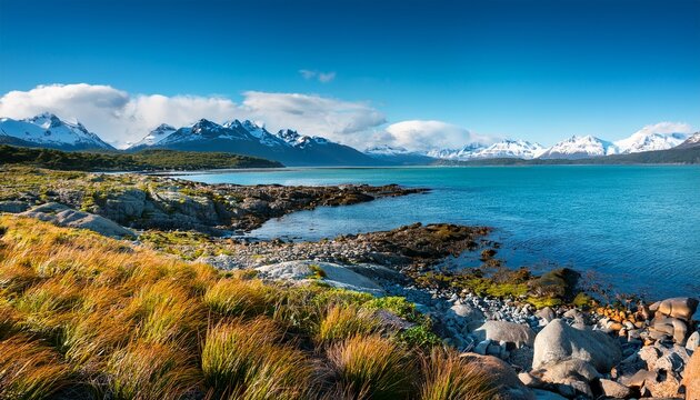 view of the coast at tierra del fuego national park ushuaia tierra del fuego province patagonia argentina