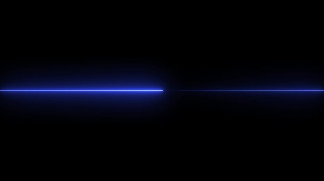 Neon Blue Light Horizontal Beam Effect on Dark Background.