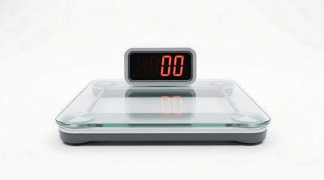 Digital kitchen scale showing zero weight