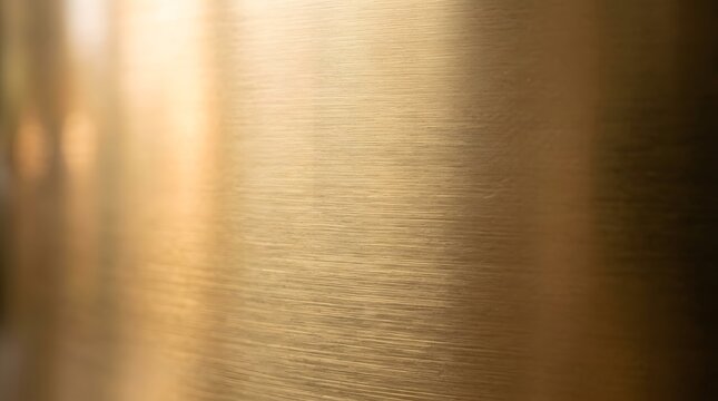 Gold Brushed Metal Background with Elegant Metallic Texture, Polished Steel Surface, Industrial Luxury Pattern and Reflective Aluminium Sheet Design for Modern Wallpaper