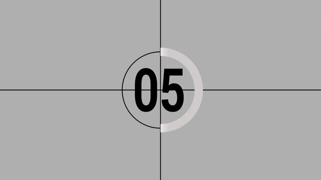 Retro Countdown Animation 10 Seconds Countdown From Ten to Zero, IN 4K Animation.