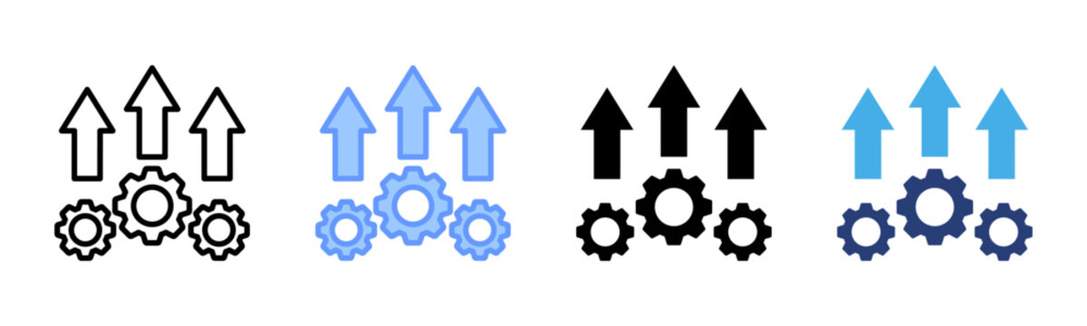 Competitive Advantage icon set multiple style collection