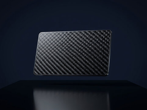 Modern Carbon Fiber Patterned Device Displaying Sleek Design Surface transparent background