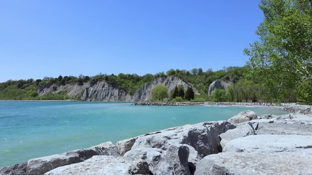 Toronto, Scenic Scarborough Bluffs facing Ontario lake shore
