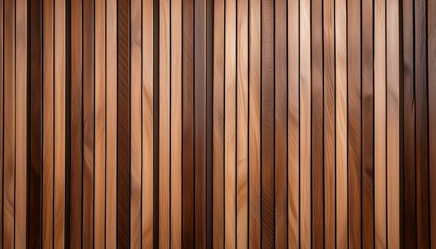 close up of a wooden panel with vertical slats in alternating light and dark tones creating a striped pattern
