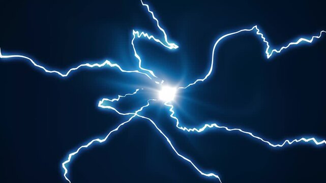Electric lightning Flash FX animation, high voltage plasma burst, thunder shockwave, hand drawn 2D lightning sparks, explosive VFX overlay, anime power strike effect on black background, 4k