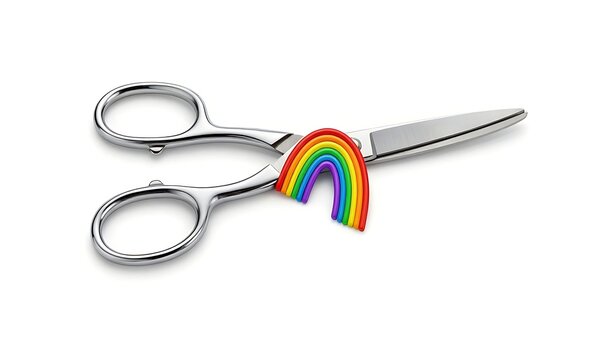 scissors on white background