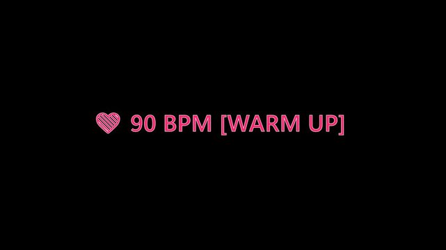 4K Fitness Workout Heart Rate Counter 0 to 180 BPM Motion Graphic. Dynamic BPM Heart Rate Monitor Animation 0-180 with Alpha Channel.