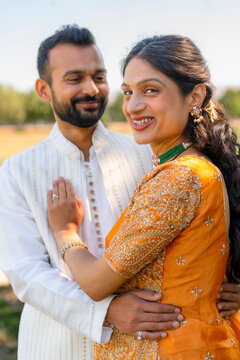 portrait of couple posing together