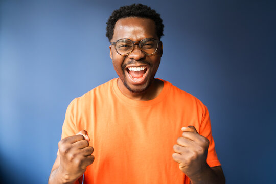 Happy Black Male studio portrait