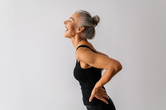 Woman laughing a lot