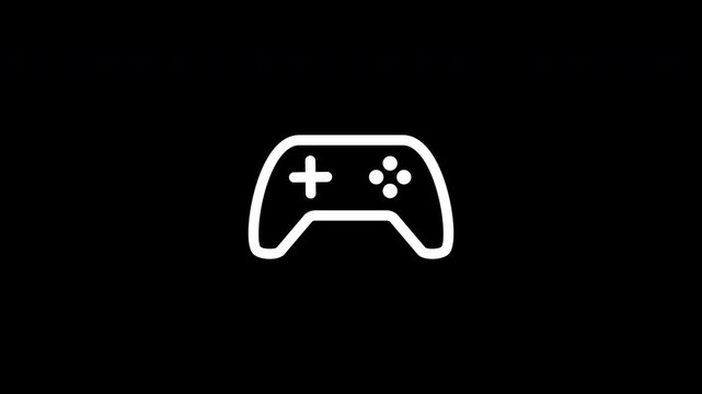 Video Game Controller Gamepad Joystick Icon Animation Alpha Channel