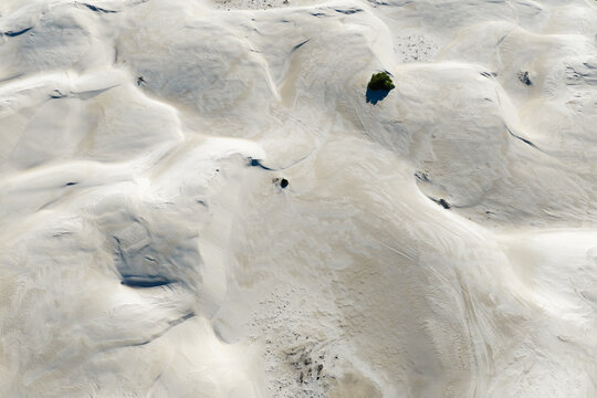 Aerial View Over Natures Sand Dunes