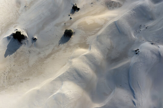 Aerial View Over Natures Sand Dunes