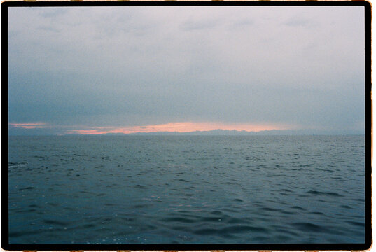 Adriatic sea sunset horizon
