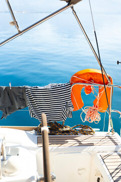 Relaxing Sailing Lifestyle on Yacht