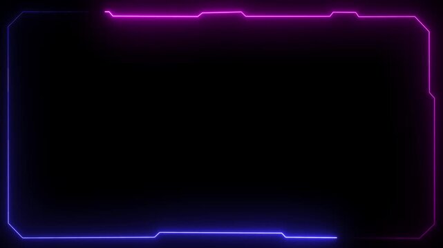 Futuristic digital HUD cyber frame technology for video overlay templates.Digital HUD futuristic motion graphic element cyber generated background .HD video animation .