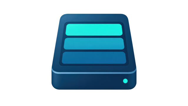 Server Storage Drive Icon Technology Concept Scene
