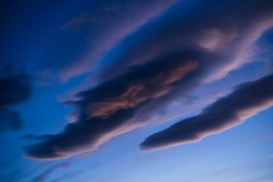 Lenticular Clouds at Dusk