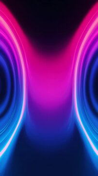 Vibrant Neon Swirls A Mesmerizing Abstract Visual Symphony of Electric Blue and Pink Hues