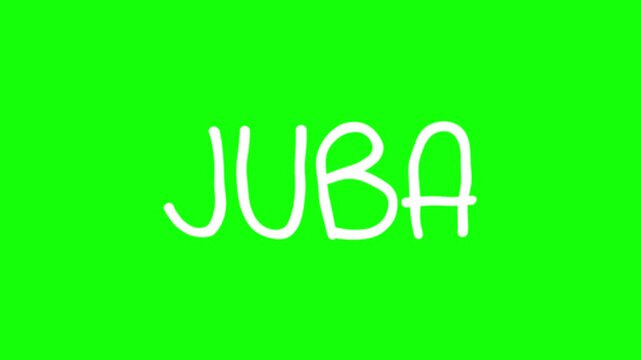 Juba Hand Drawn Scribble Overlay with Green Background