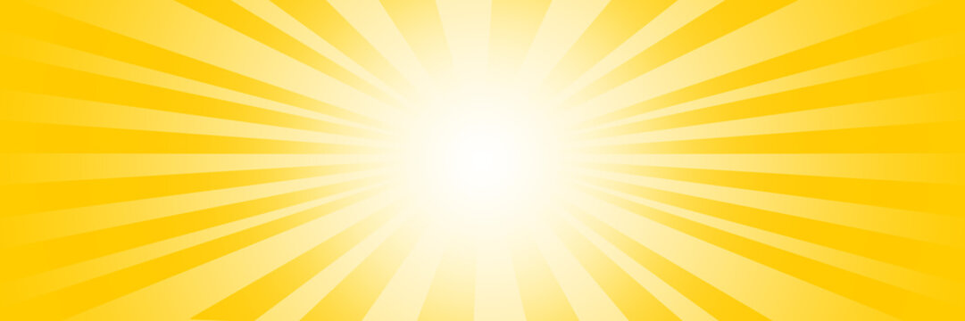 vector of yellow  sun burst ray transparent background | Sunray yellow background with copy space | Sun groovy background | Yellow abstract background with light of sunburst