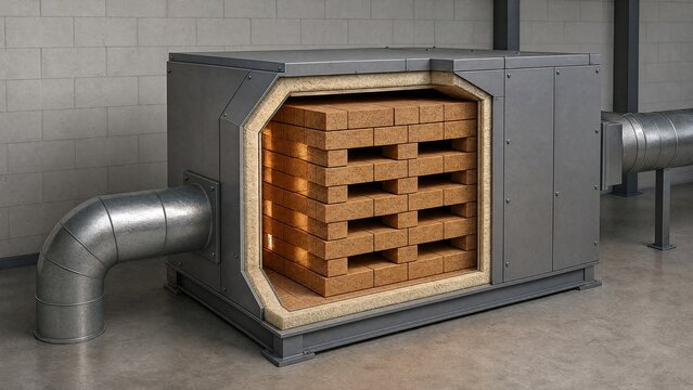 Thermal Brick Battery Energy Storage Unit Cutaway Industrial System