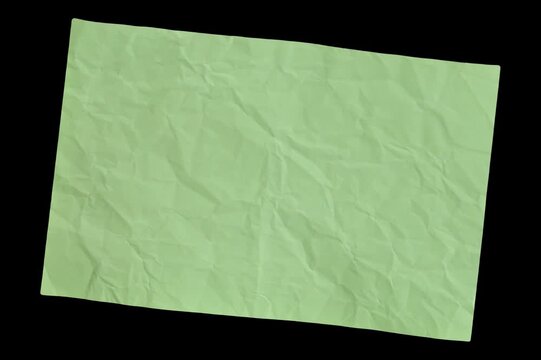 Light mint green crushed stationery sheet for eco friendly branding isolated