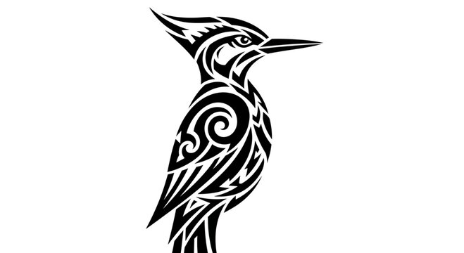 Tattooed Kiw bird profile view.