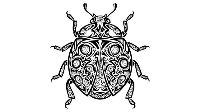 Detailed illustration of a beetle insect.