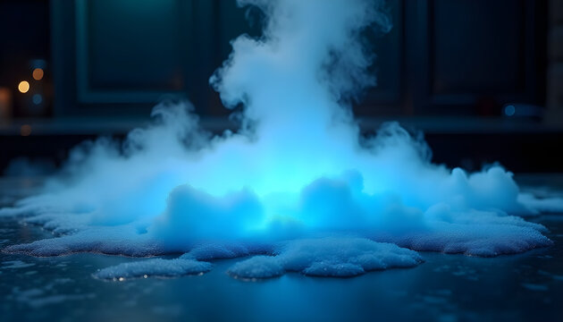 Dry Ice Smoke on Dark Surface