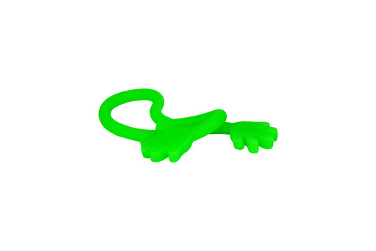 Green Sticky Hand Toy for Children Isolated on Transparent Background PNG