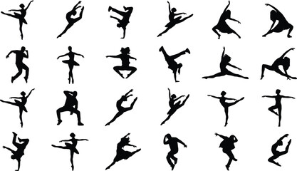 Dance Gymnastics Performing Arts Acrobatics Silhouettes © RUMA AKTHER