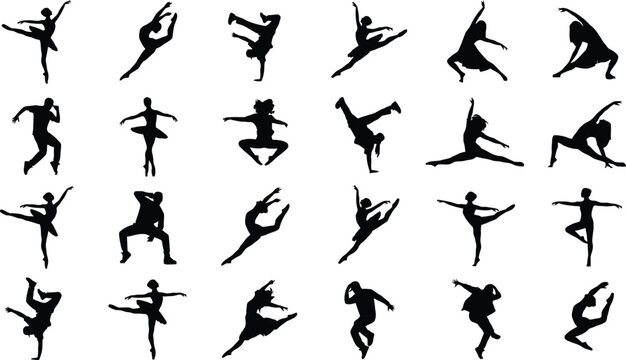 Dance Gymnastics Performing Arts Acrobatics Silhouettes