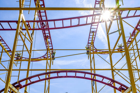 typical tracks of a rollercoaster