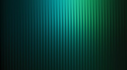 Fototapeta premium Abstract teal and green vertical lines background with soft gradient light effect.