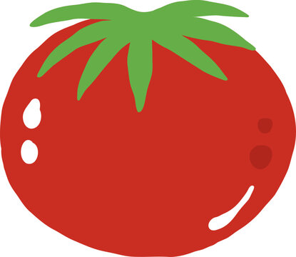 cute tomato vegetable fruit grocery vector cartoon illustration
