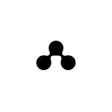 Serverless icon. Solid black glyph of serverless computing for cloud functions.