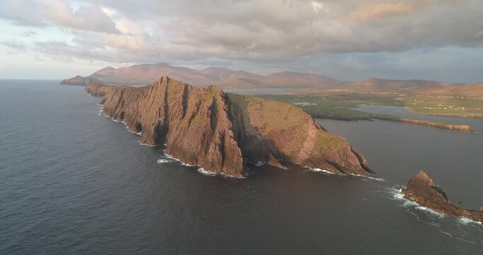 Aerial view of Sybil Head, Dingle Peninsula, County Kerry, Ireland