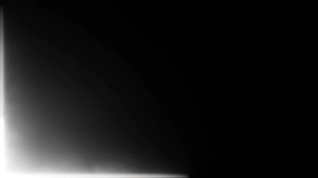Abstract light leak corner effect black background