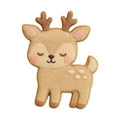 Obraz premium PNG Cute reindeer cookie design