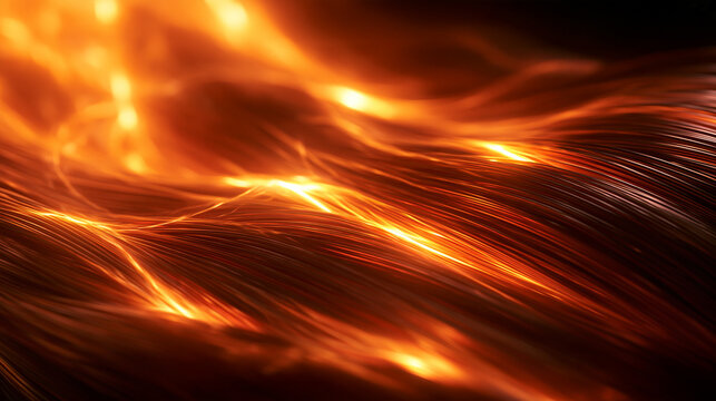 Glowing Fiber Optic Cables with Flowing Data and Light Energy